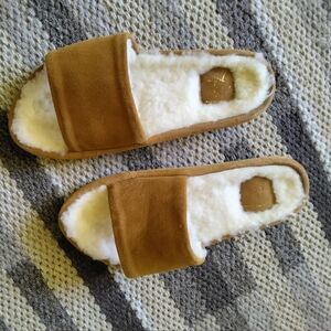 Beek Women's Brandt Shearling Slipper Slides Size 6 Suede